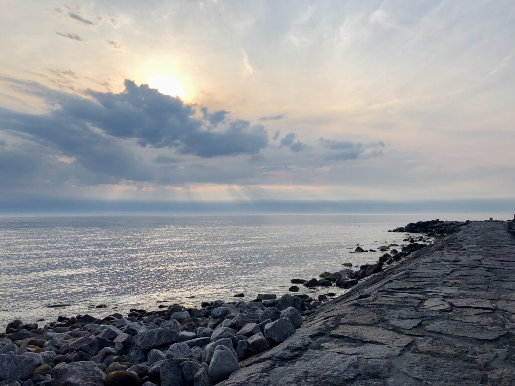 Solnedgang fra Hammer Havn